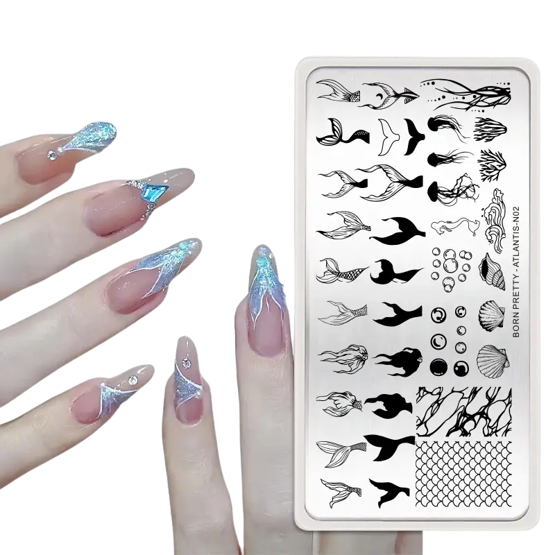 BORN PRETTY Pochoir Atlantide