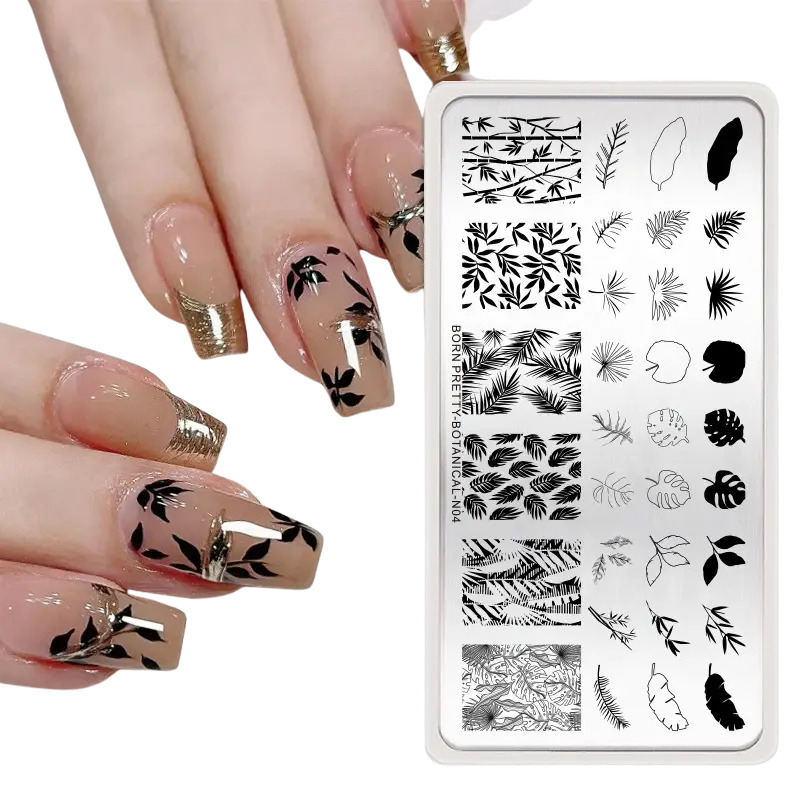 BORN PRETTY Pochoir Botanique