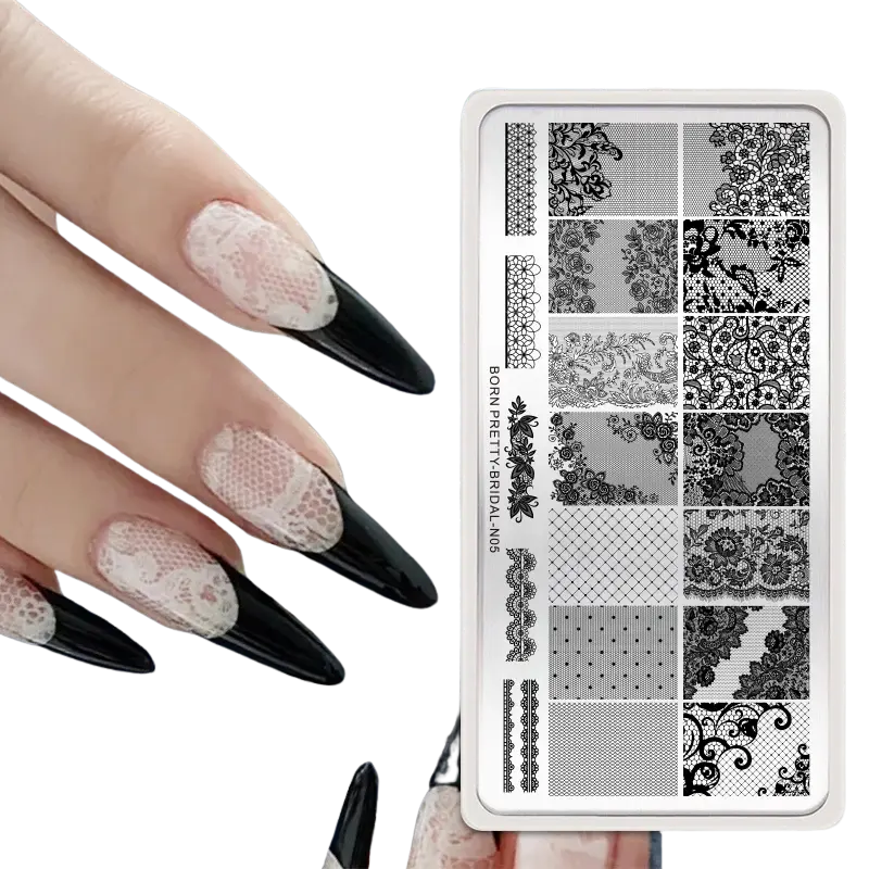 BORN PRETTY Pochoir Dentelle