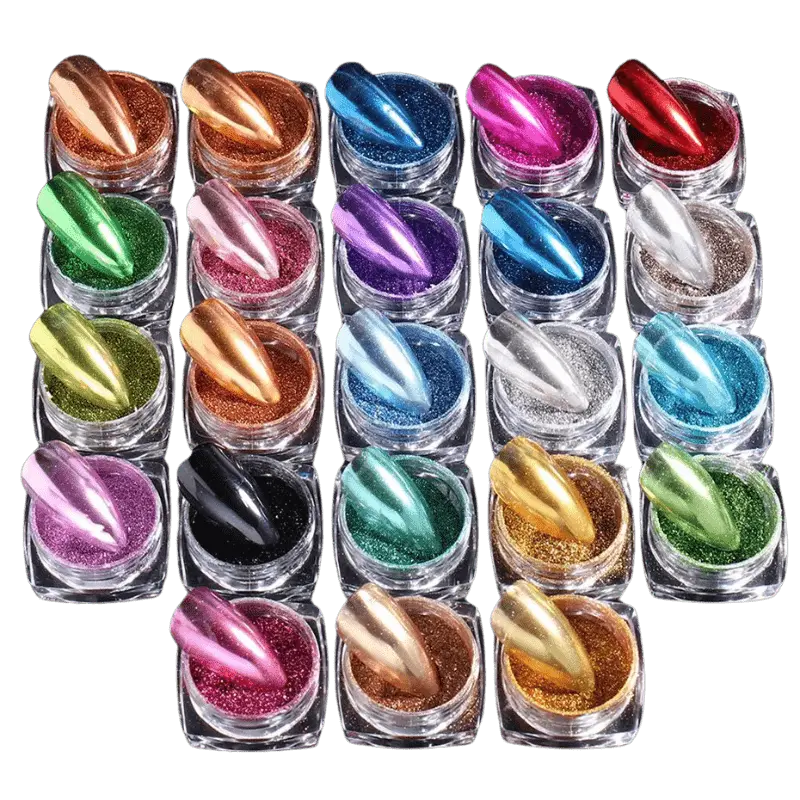 Kit Poudres Métalliques Chromées - Glam'ongle