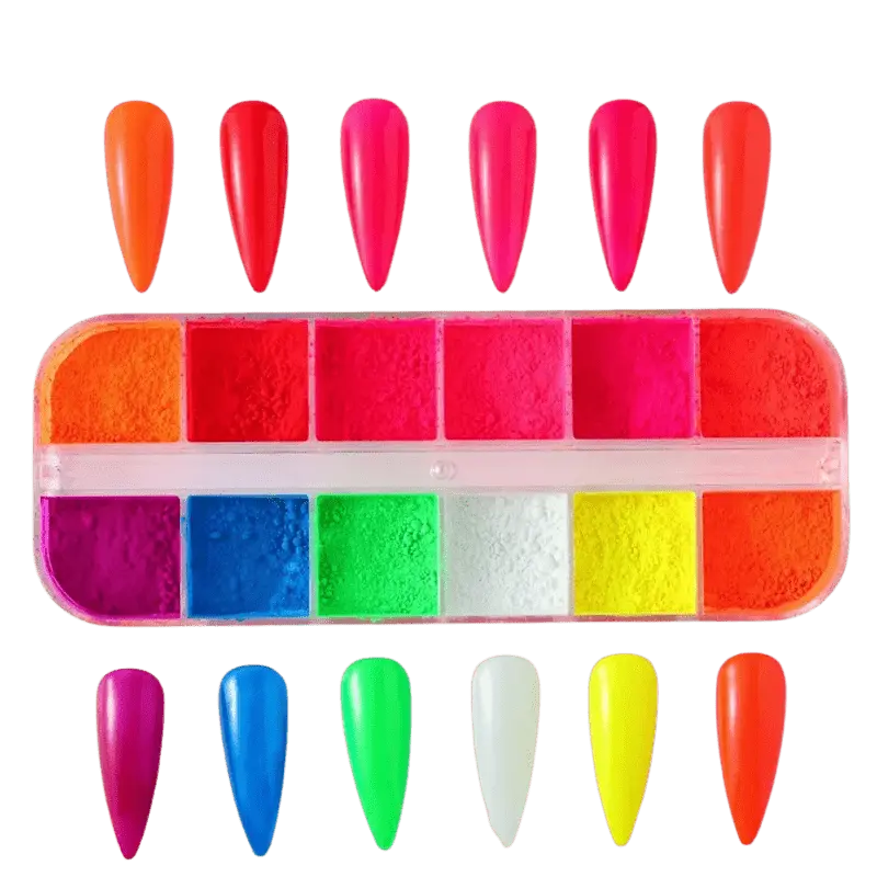 Kit Poudre Fluorescente Nail Art - Glam'ongle