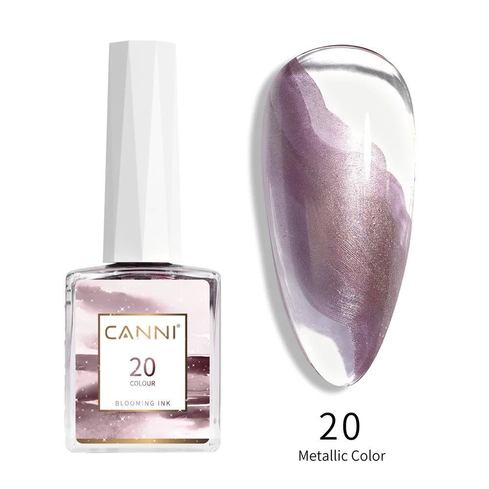 CANNI 9ml Blooming Nail Polish Air Dry Watercolor Marble Gel Nail Liquid Venalisa Smoke Bubble Varnish Gradient Painting Ink Glam'ongle CANNI 9ml Blooming Nail Polish Air Dry Watercolor Marble Gel Nail Liquid Venalisa Smoke Bubble Varnish Gradient Painting Ink