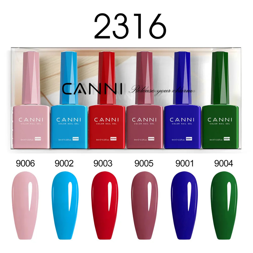 6pcs*9ml HEMA TPO FREE Nail Gel Polish CANNI Semi Permanent Jelly Pink Nude Color Gel Varnish Great Coverage UV LED Lacquer Glam'ongle 6pcs*9ml HEMA TPO FREE Nail Gel Polish CANNI Semi Permanent Jelly Pink Nude Color Gel Varnish Great Coverage UV LED Lacquer