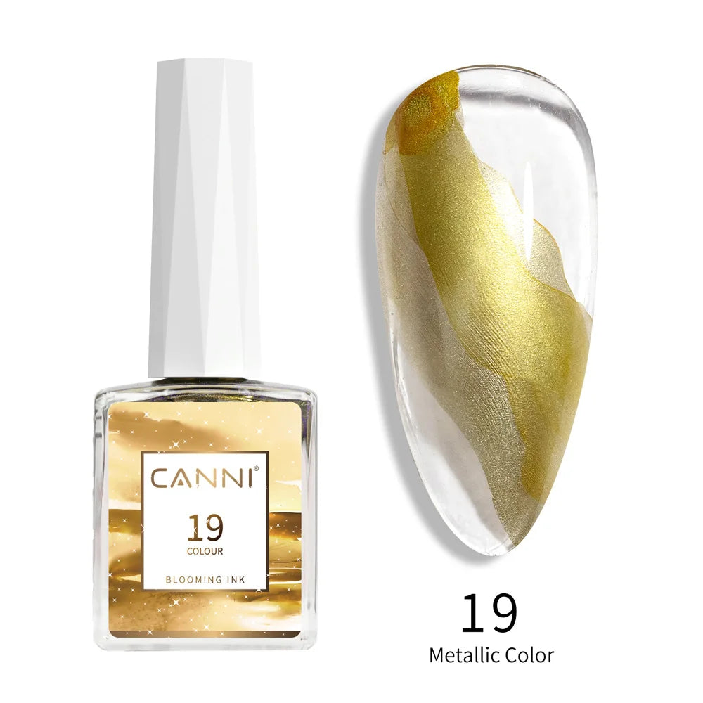 CANNI 9ml Blooming Nail Polish Air Dry Watercolor Marble Gel Nail Liquid Venalisa Smoke Bubble Varnish Gradient Painting Ink Glam'ongle CANNI 9ml Blooming Nail Polish Air Dry Watercolor Marble Gel Nail Liquid Venalisa Smoke Bubble Varnish Gradient Painting Ink