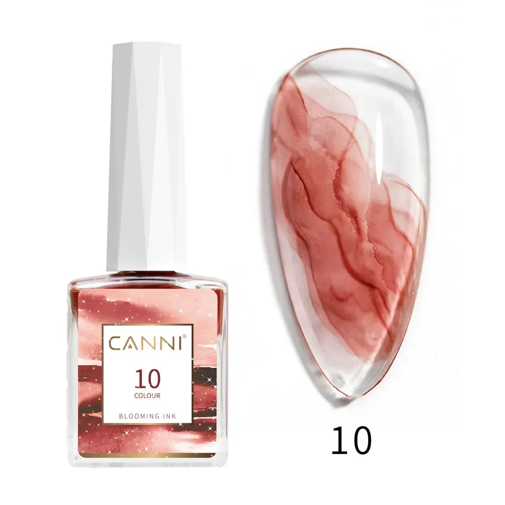 CANNI 9ml Blooming Nail Polish Air Dry Watercolor Marble Gel Nail Liquid Venalisa Smoke Bubble Varnish Gradient Painting Ink Glam'ongle CANNI 9ml Blooming Nail Polish Air Dry Watercolor Marble Gel Nail Liquid Venalisa Smoke Bubble Varnish Gradient Painting Ink