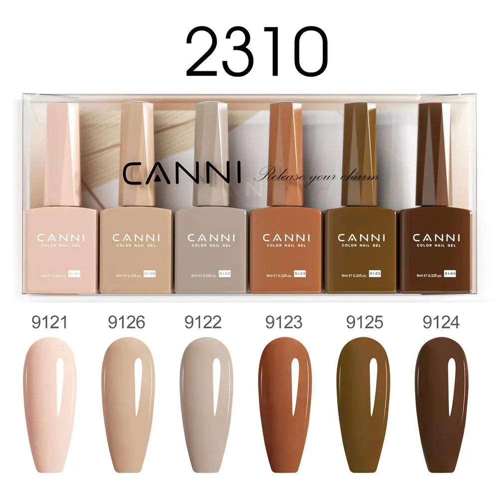 6pcs*9ml HEMA TPO FREE Nail Gel Polish CANNI Semi Permanent Jelly Pink Nude Color Gel Varnish Great Coverage UV LED Lacquer Glam'ongle 6pcs*9ml HEMA TPO FREE Nail Gel Polish CANNI Semi Permanent Jelly Pink Nude Color Gel Varnish Great Coverage UV LED Lacquer
