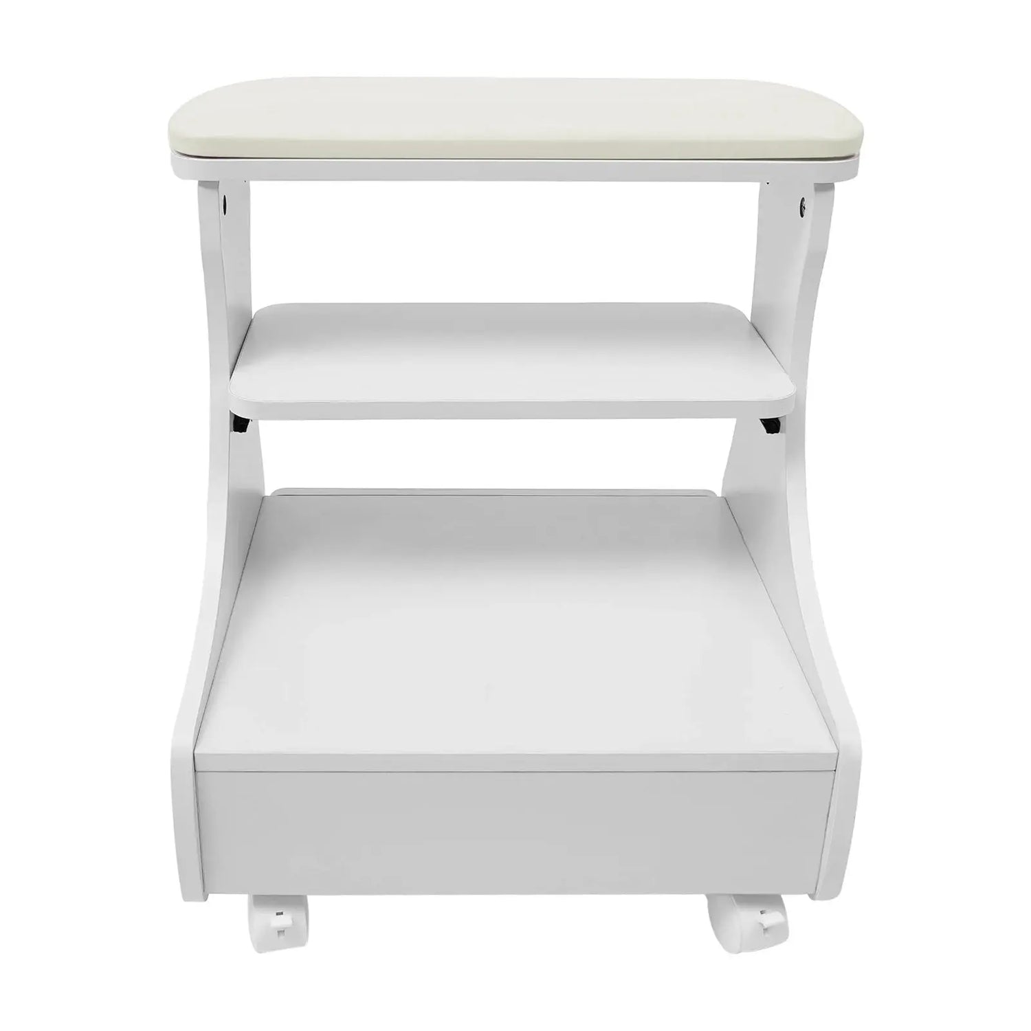 Repose-pieds, meuble de pédicure et de manucure, chariot pour bain de pieds, tabouret à roulettes Glam'ongle Repose-pieds, meuble de pédicure et de manucure, chariot pour bain de pieds, tabouret à roulettes