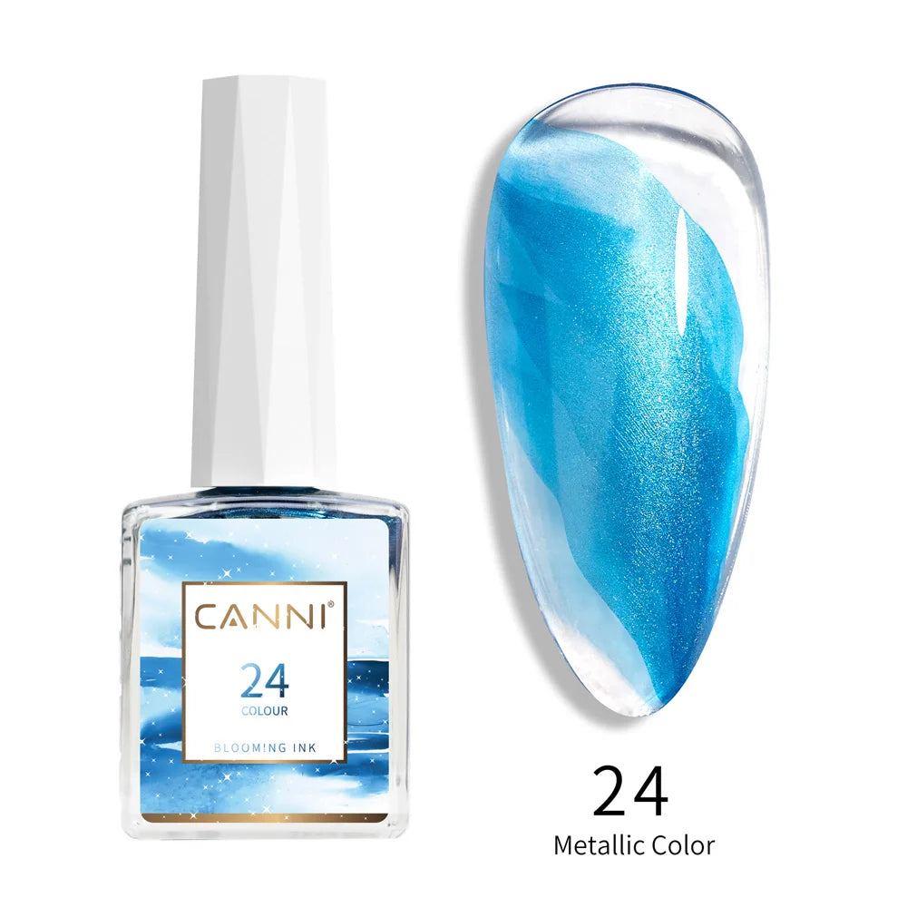 CANNI 9ml Blooming Nail Polish Air Dry Watercolor Marble Gel Nail Liquid Venalisa Smoke Bubble Varnish Gradient Painting Ink Glam'ongle CANNI 9ml Blooming Nail Polish Air Dry Watercolor Marble Gel Nail Liquid Venalisa Smoke Bubble Varnish Gradient Painting Ink