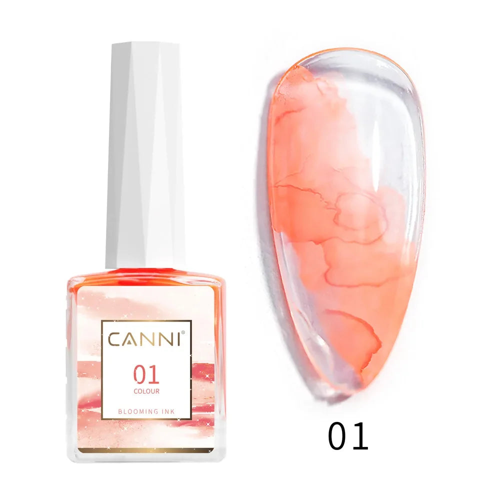 CANNI 9ml Blooming Nail Polish Air Dry Watercolor Marble Gel Nail Liquid Venalisa Smoke Bubble Varnish Gradient Painting Ink Glam'ongle CANNI 9ml Blooming Nail Polish Air Dry Watercolor Marble Gel Nail Liquid Venalisa Smoke Bubble Varnish Gradient Painting Ink