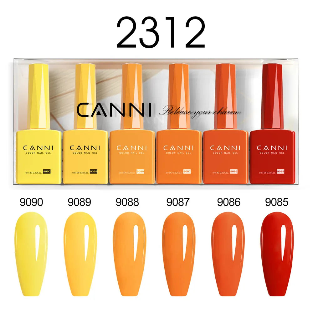 6pcs*9ml HEMA TPO FREE Nail Gel Polish CANNI Semi Permanent Jelly Pink Nude Color Gel Varnish Great Coverage UV LED Lacquer Glam'ongle 6pcs*9ml HEMA TPO FREE Nail Gel Polish CANNI Semi Permanent Jelly Pink Nude Color Gel Varnish Great Coverage UV LED Lacquer