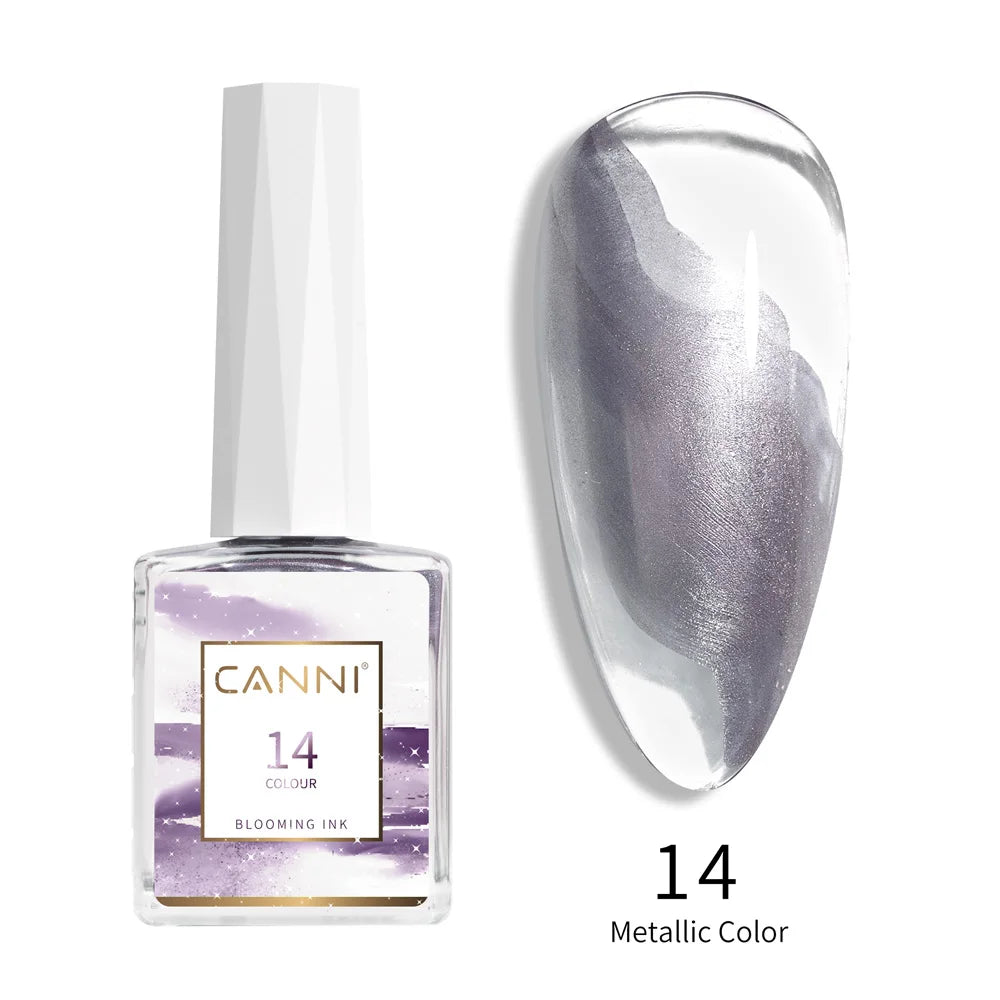 CANNI 9ml Blooming Nail Polish Air Dry Watercolor Marble Gel Nail Liquid Venalisa Smoke Bubble Varnish Gradient Painting Ink Glam'ongle CANNI 9ml Blooming Nail Polish Air Dry Watercolor Marble Gel Nail Liquid Venalisa Smoke Bubble Varnish Gradient Painting Ink