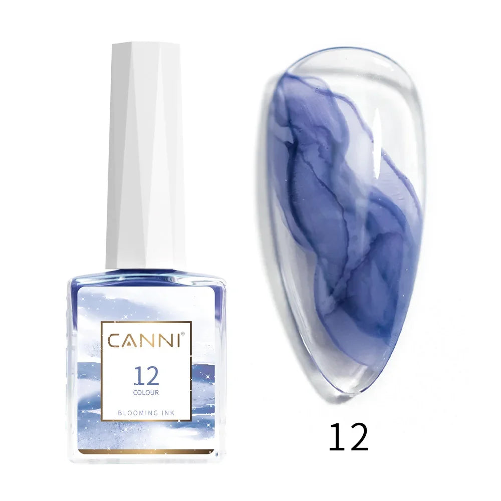 CANNI 9ml Blooming Nail Polish Air Dry Watercolor Marble Gel Nail Liquid Venalisa Smoke Bubble Varnish Gradient Painting Ink Glam'ongle CANNI 9ml Blooming Nail Polish Air Dry Watercolor Marble Gel Nail Liquid Venalisa Smoke Bubble Varnish Gradient Painting Ink