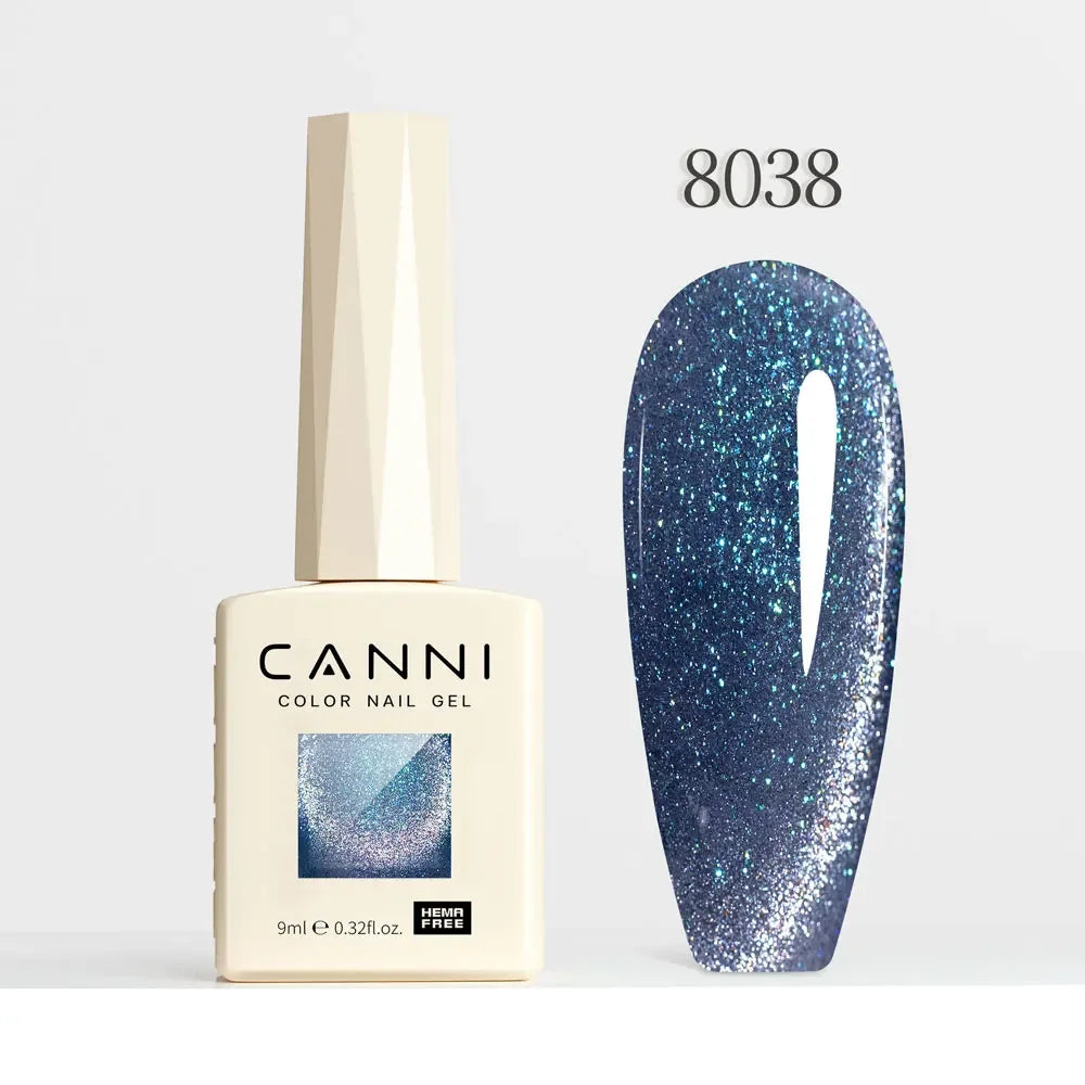 CANNI HEMA FREE TPO FREE 9ml Glitter Silver Cat Magnetic Gel Nail Polish Galaxy Diamond Full Coverage Pigmented Gel for Nail Glam'ongle CANNI HEMA FREE TPO FREE 9ml Glitter Silver Cat Magnetic Gel Nail Polish Galaxy Diamond Full Coverage Pigmented Gel for Nail