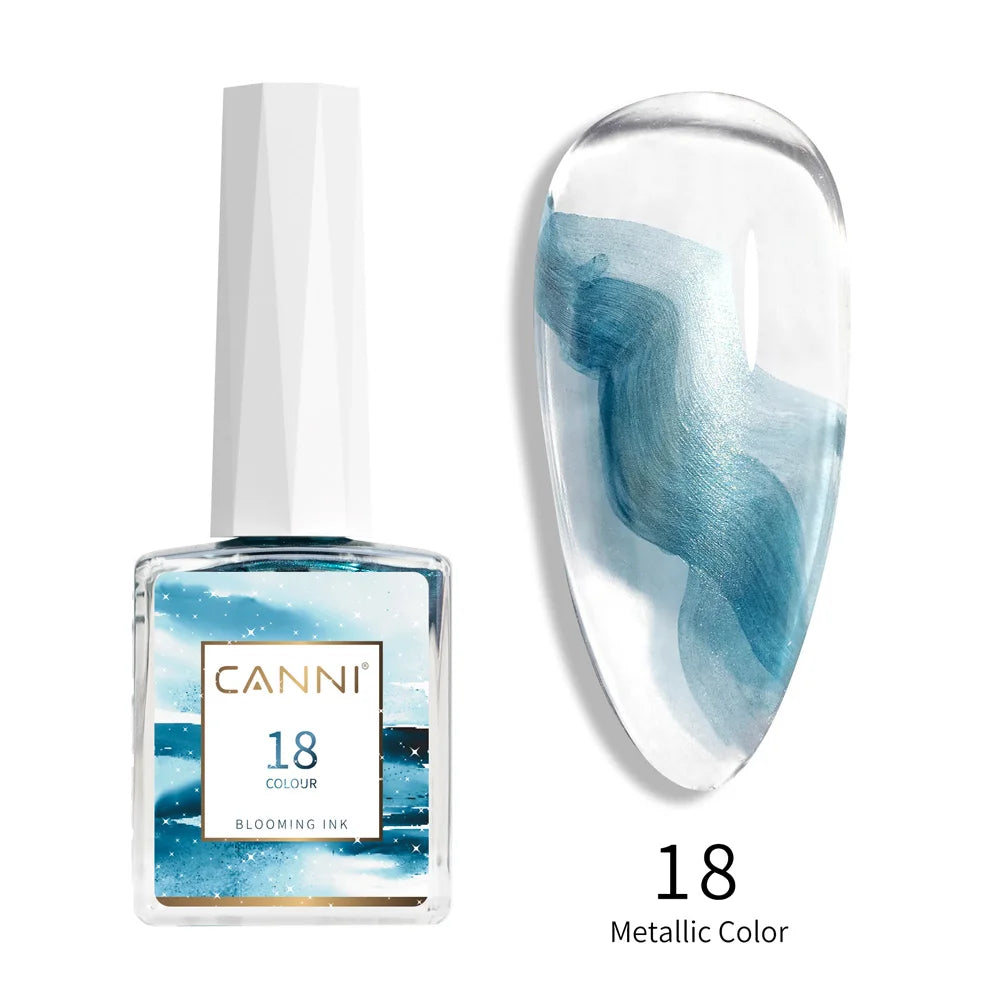 CANNI 9ml Blooming Nail Polish Air Dry Watercolor Marble Gel Nail Liquid Venalisa Smoke Bubble Varnish Gradient Painting Ink Glam'ongle CANNI 9ml Blooming Nail Polish Air Dry Watercolor Marble Gel Nail Liquid Venalisa Smoke Bubble Varnish Gradient Painting Ink
