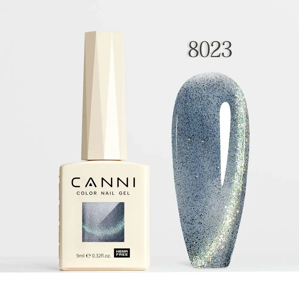 CANNI HEMA FREE TPO FREE 9ml Glitter Silver Cat Magnetic Gel Nail Polish Galaxy Diamond Full Coverage Pigmented Gel for Nail Glam'ongle CANNI HEMA FREE TPO FREE 9ml Glitter Silver Cat Magnetic Gel Nail Polish Galaxy Diamond Full Coverage Pigmented Gel for Nail