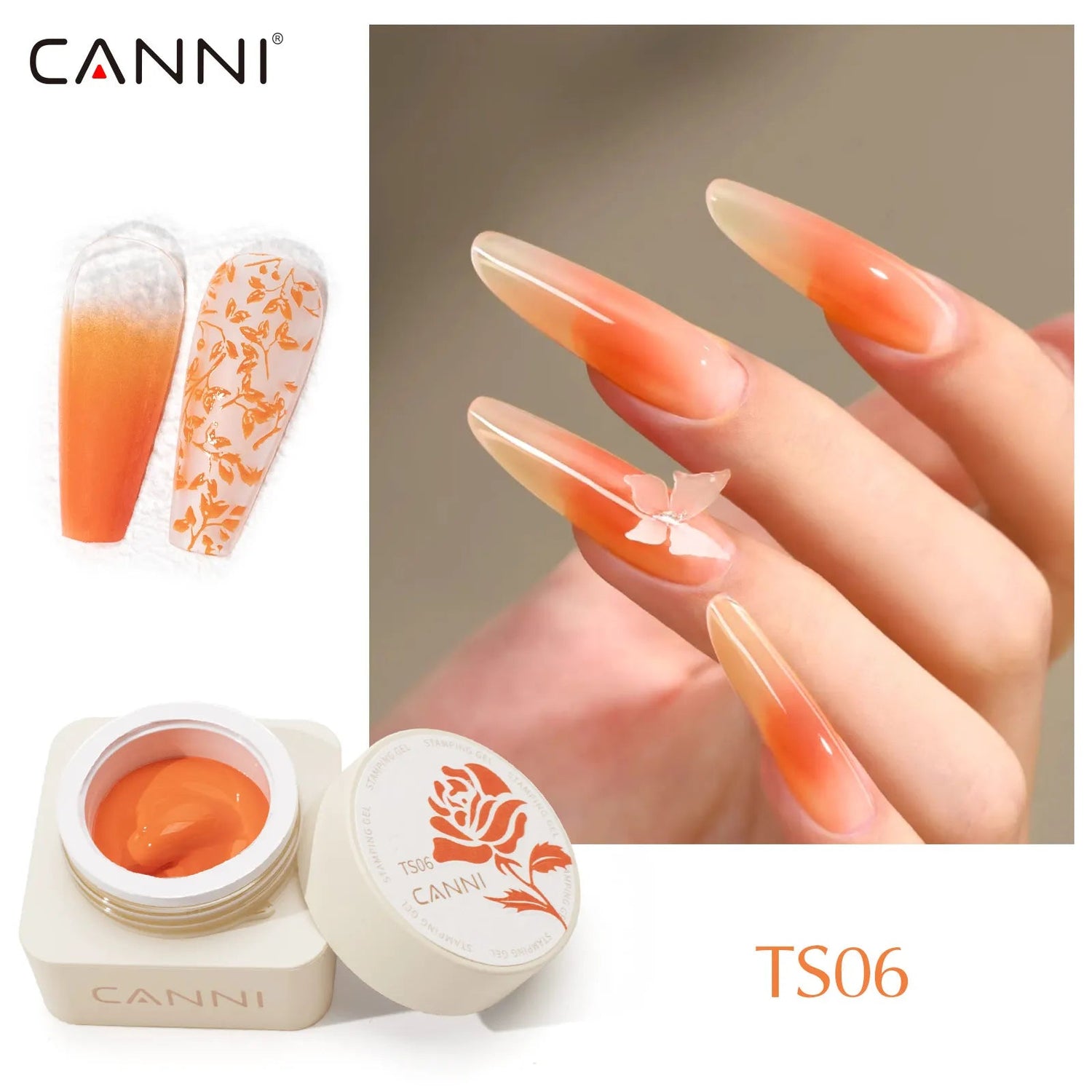 CANNI Stamping Gel Creamy Painting Gel 5ml Easy Transfer Stamper Pigmented Varnish For Nail Drawing Fast French Nail Design Glam'ongle CANNI Stamping Gel Creamy Painting Gel 5ml Easy Transfer Stamper Pigmented Varnish For Nail Drawing Fast French Nail Design