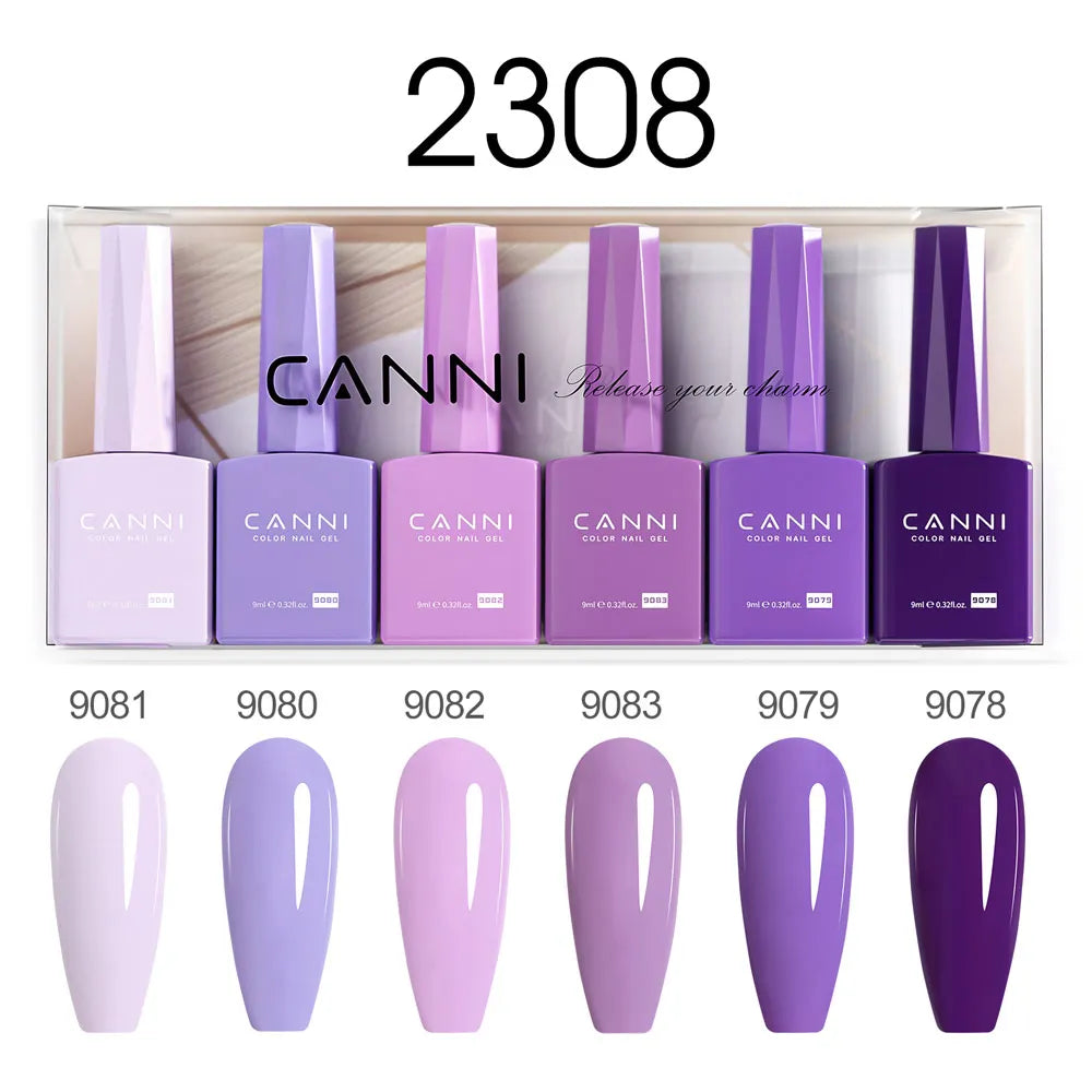 6pcs*9ml HEMA TPO FREE Nail Gel Polish CANNI Semi Permanent Jelly Pink Nude Color Gel Varnish Great Coverage UV LED Lacquer Glam'ongle 6pcs*9ml HEMA TPO FREE Nail Gel Polish CANNI Semi Permanent Jelly Pink Nude Color Gel Varnish Great Coverage UV LED Lacquer