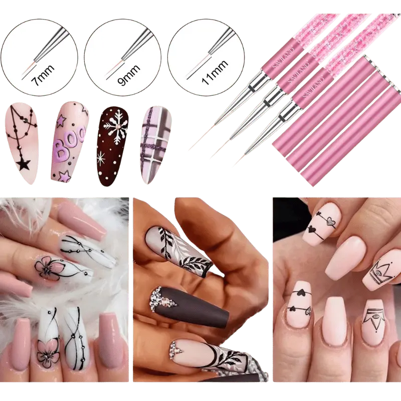 Set de Pinceaux Liner - SAVILAND - Glam'ongle