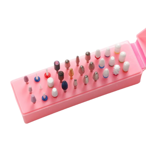 Boîte de rangement pour embouts de ponceuse Glam'ongle Boîte de rangement pour embouts de ponceuse