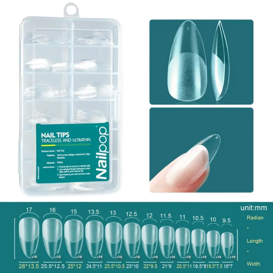 Lot de 120 Faux Ongles en Gel  Amande