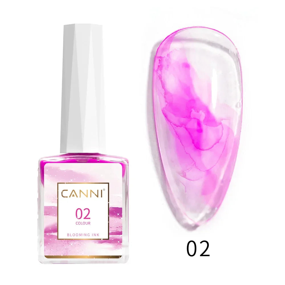 CANNI 9ml Blooming Nail Polish Air Dry Watercolor Marble Gel Nail Liquid Venalisa Smoke Bubble Varnish Gradient Painting Ink Glam'ongle CANNI 9ml Blooming Nail Polish Air Dry Watercolor Marble Gel Nail Liquid Venalisa Smoke Bubble Varnish Gradient Painting Ink
