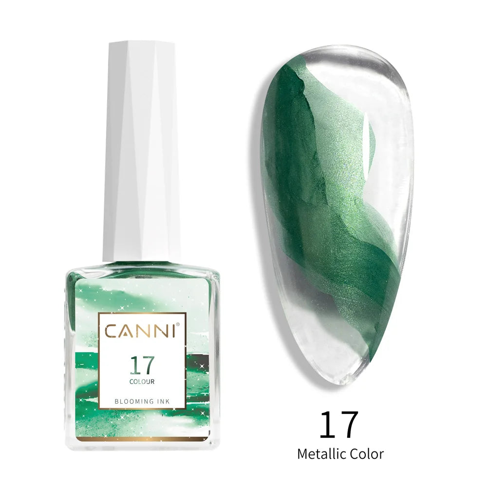 CANNI 9ml Blooming Nail Polish Air Dry Watercolor Marble Gel Nail Liquid Venalisa Smoke Bubble Varnish Gradient Painting Ink Glam'ongle CANNI 9ml Blooming Nail Polish Air Dry Watercolor Marble Gel Nail Liquid Venalisa Smoke Bubble Varnish Gradient Painting Ink
