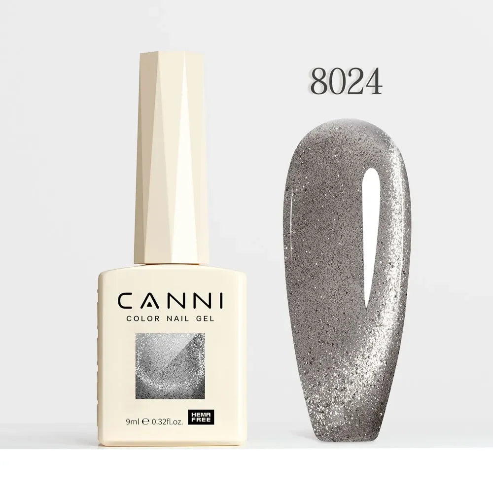 CANNI HEMA FREE TPO FREE 9ml Glitter Silver Cat Magnetic Gel Nail Polish Galaxy Diamond Full Coverage Pigmented Gel for Nail Glam'ongle CANNI HEMA FREE TPO FREE 9ml Glitter Silver Cat Magnetic Gel Nail Polish Galaxy Diamond Full Coverage Pigmented Gel for Nail