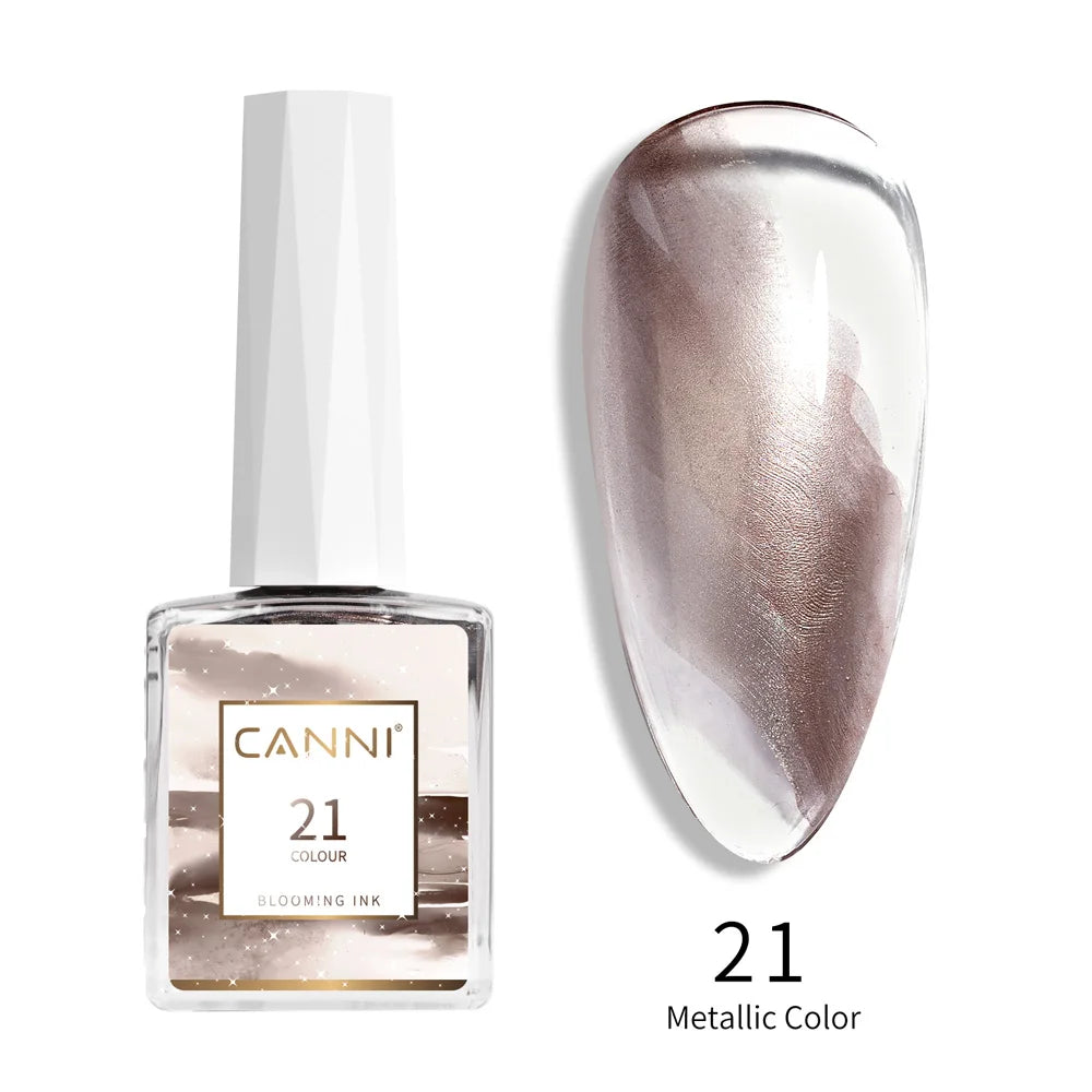 CANNI 9ml Blooming Nail Polish Air Dry Watercolor Marble Gel Nail Liquid Venalisa Smoke Bubble Varnish Gradient Painting Ink Glam'ongle CANNI 9ml Blooming Nail Polish Air Dry Watercolor Marble Gel Nail Liquid Venalisa Smoke Bubble Varnish Gradient Painting Ink