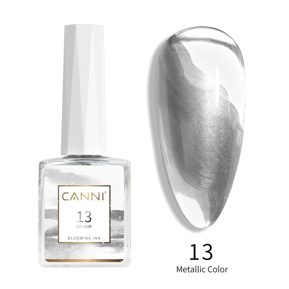 CANNI 9ml Blooming Nail Polish Air Dry Watercolor Marble Gel Nail Liquid Venalisa Smoke Bubble Varnish Gradient Painting Ink Glam'ongle CANNI 9ml Blooming Nail Polish Air Dry Watercolor Marble Gel Nail Liquid Venalisa Smoke Bubble Varnish Gradient Painting Ink