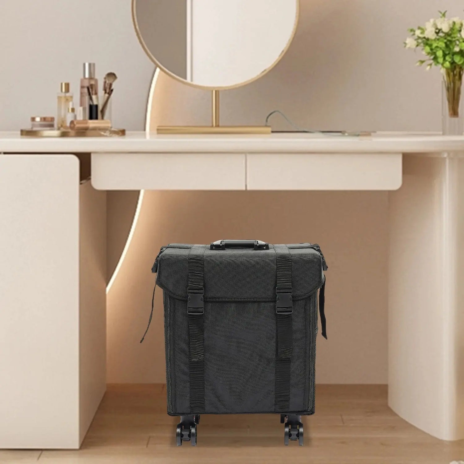 Valise de maquillage à roulettes, valise de voyage à roulettes, valise de maquillage portable Glam'ongle Valise de maquillage à roulettes, valise de voyage à roulettes, valise de maquillage portable