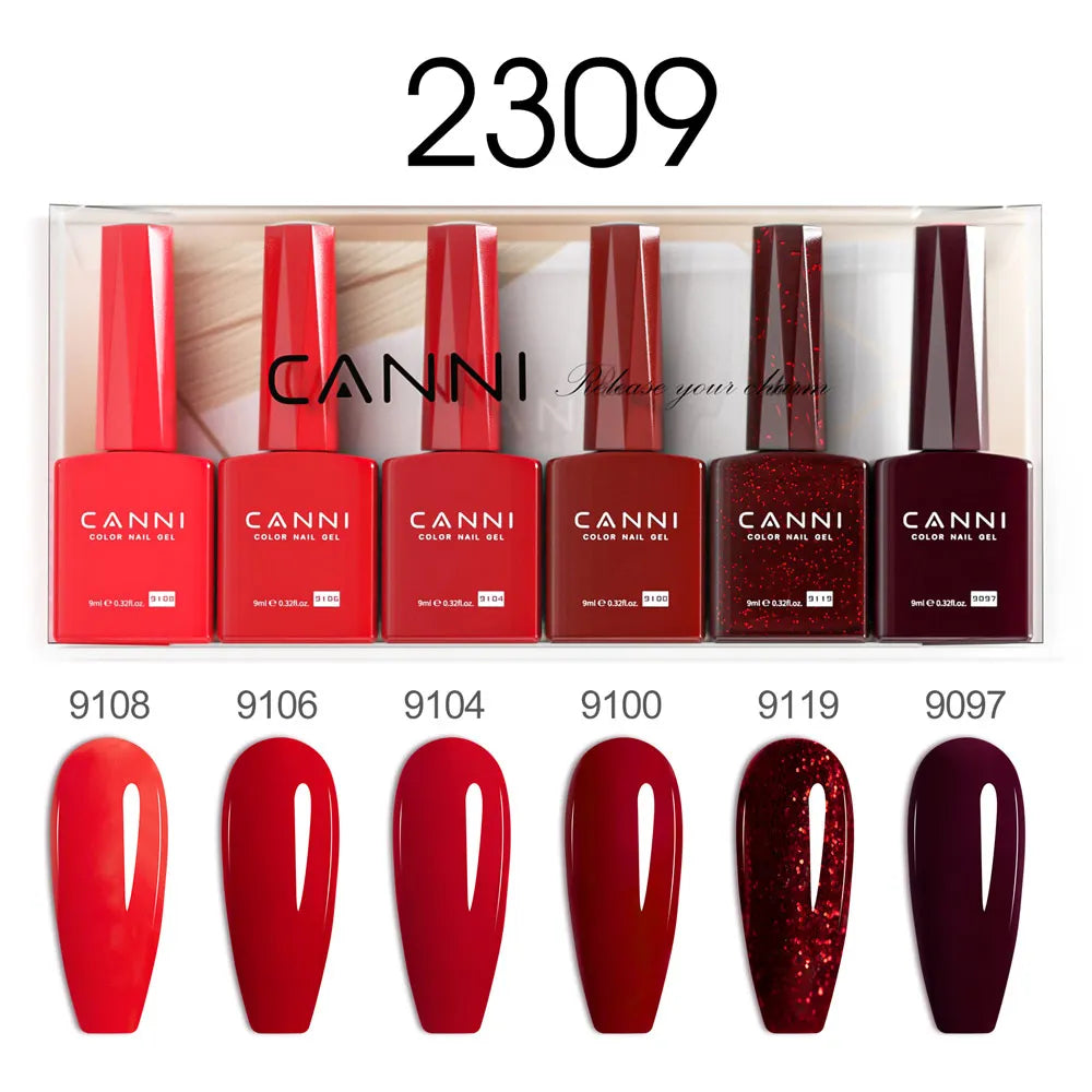 6pcs*9ml HEMA TPO FREE Nail Gel Polish CANNI Semi Permanent Jelly Pink Nude Color Gel Varnish Great Coverage UV LED Lacquer Glam'ongle 6pcs*9ml HEMA TPO FREE Nail Gel Polish CANNI Semi Permanent Jelly Pink Nude Color Gel Varnish Great Coverage UV LED Lacquer
