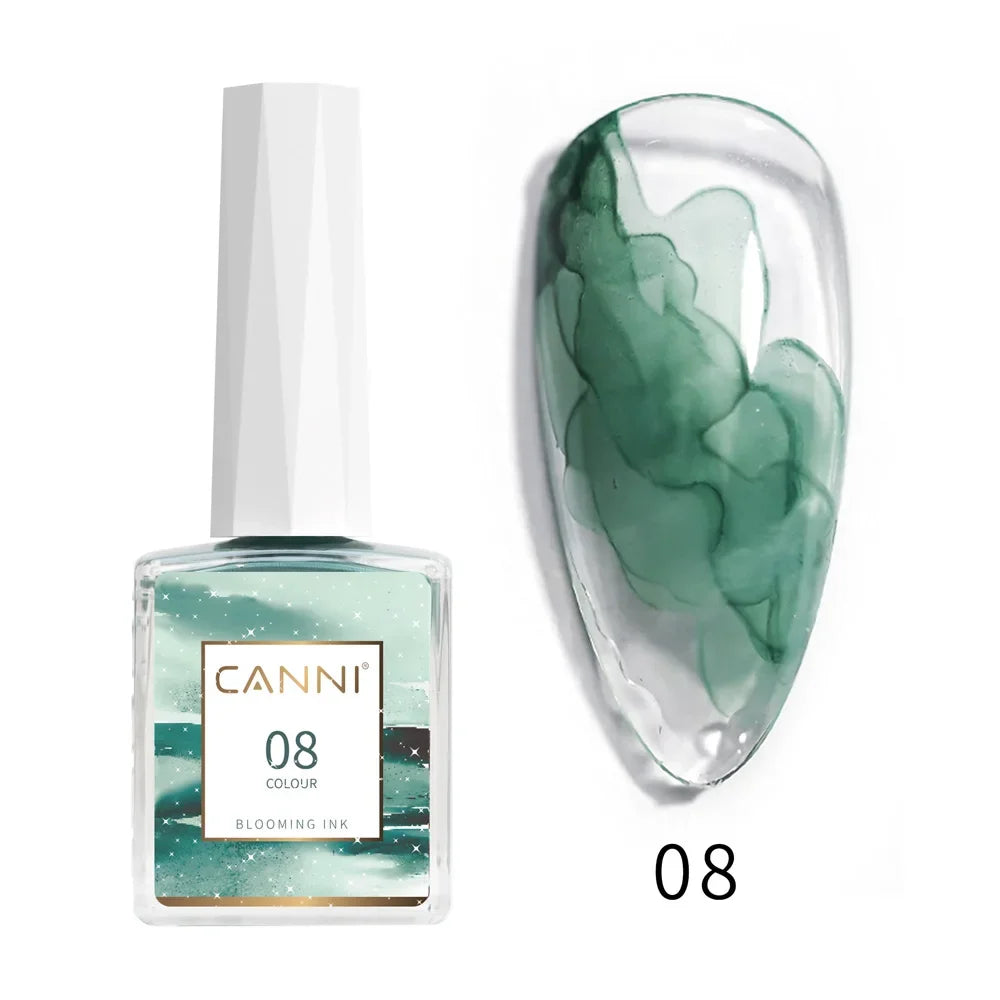 CANNI 9ml Blooming Nail Polish Air Dry Watercolor Marble Gel Nail Liquid Venalisa Smoke Bubble Varnish Gradient Painting Ink Glam'ongle CANNI 9ml Blooming Nail Polish Air Dry Watercolor Marble Gel Nail Liquid Venalisa Smoke Bubble Varnish Gradient Painting Ink