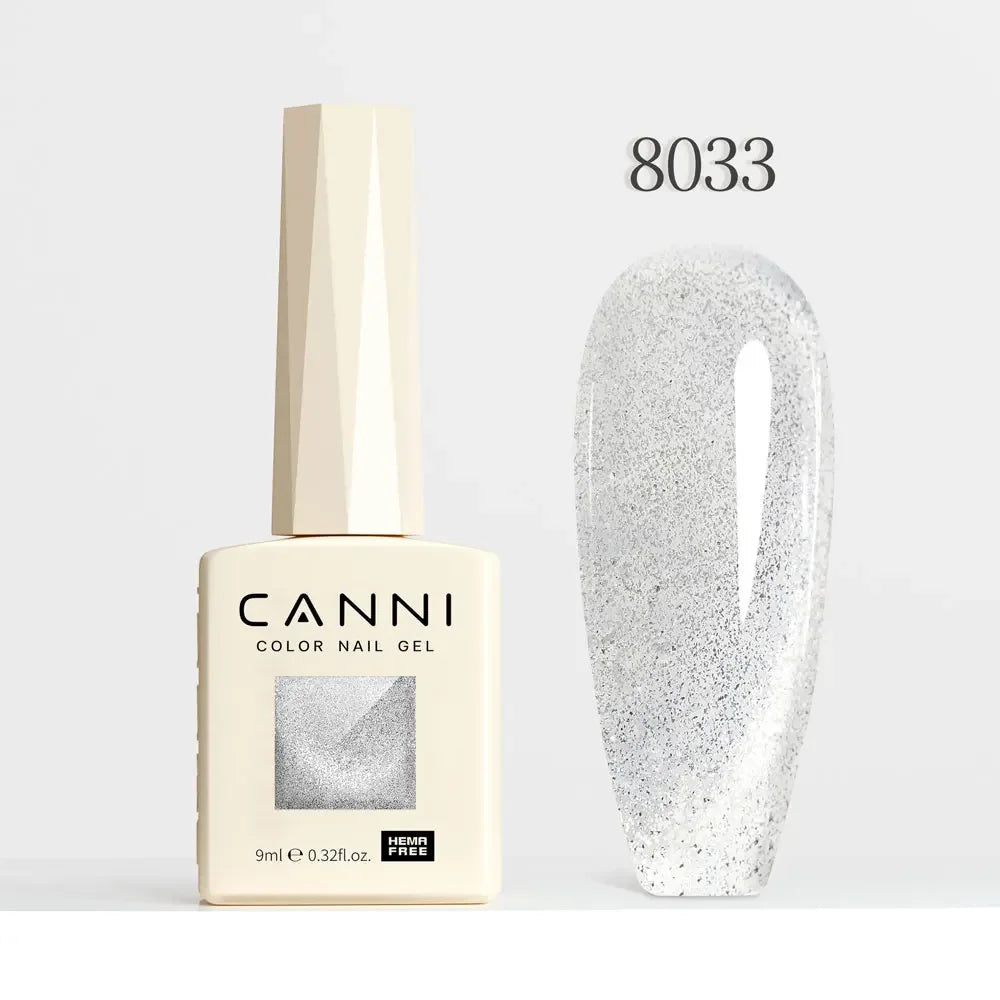 CANNI HEMA FREE TPO FREE 9ml Glitter Silver Cat Magnetic Gel Nail Polish Galaxy Diamond Full Coverage Pigmented Gel for Nail Glam'ongle CANNI HEMA FREE TPO FREE 9ml Glitter Silver Cat Magnetic Gel Nail Polish Galaxy Diamond Full Coverage Pigmented Gel for Nail