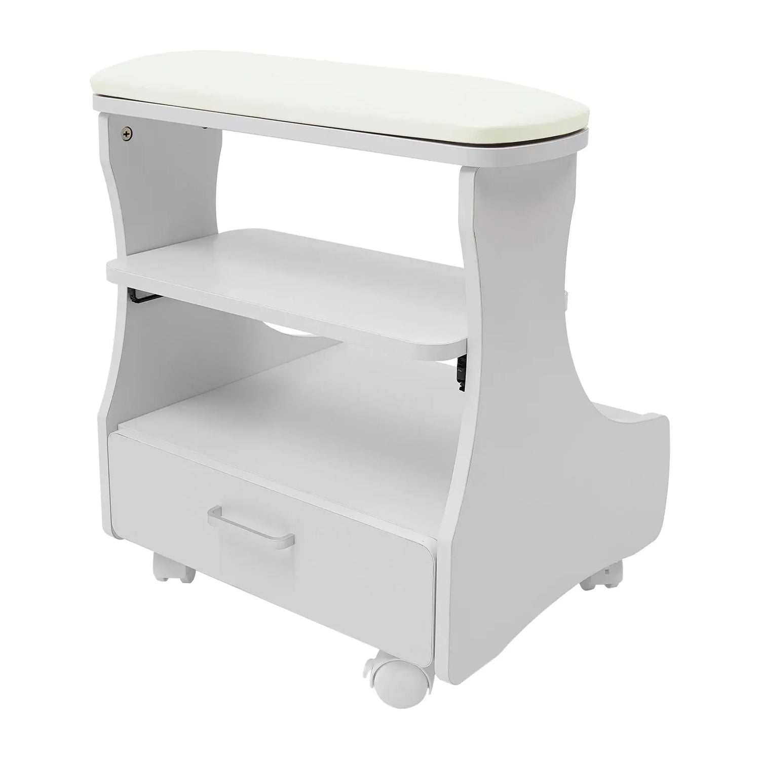 Repose-pieds, meuble de pédicure et de manucure, chariot pour bain de pieds, tabouret à roulettes Glam'ongle Repose-pieds, meuble de pédicure et de manucure, chariot pour bain de pieds, tabouret à roulettes
