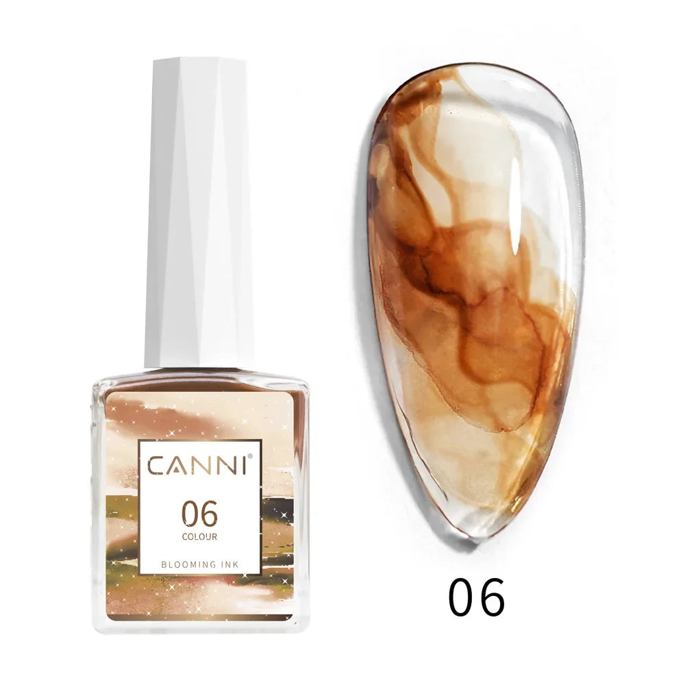 CANNI 9ml Blooming Nail Polish Air Dry Watercolor Marble Gel Nail Liquid Venalisa Smoke Bubble Varnish Gradient Painting Ink Glam'ongle CANNI 9ml Blooming Nail Polish Air Dry Watercolor Marble Gel Nail Liquid Venalisa Smoke Bubble Varnish Gradient Painting Ink